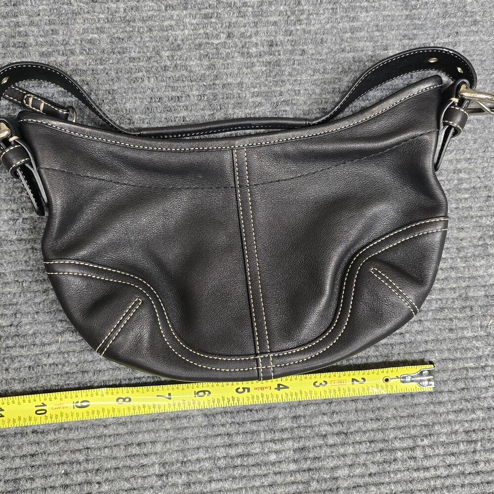 Coach 9541 Soho Small Hobo Bag Black Leather Y2K Shoulder Purse - Picture 6 of 7